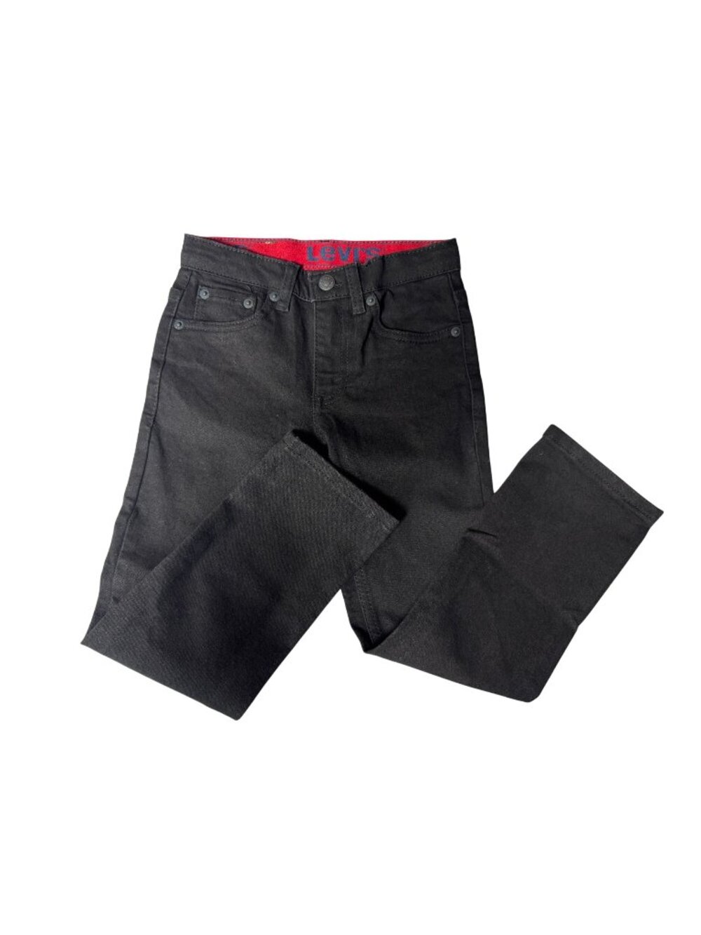 Levis Womens Black Denim Jeans Kids Size 6T Adjustable Waistband